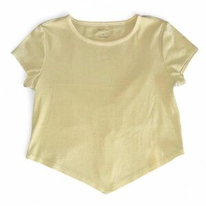 Arizona Jean Company Women's Light Yellow Short Sleeve Tee